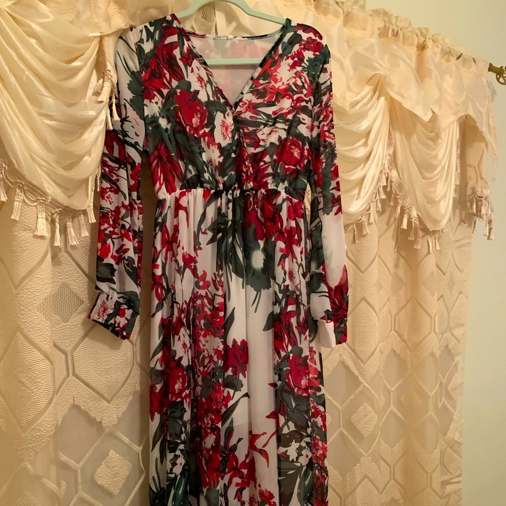 Long flower dress